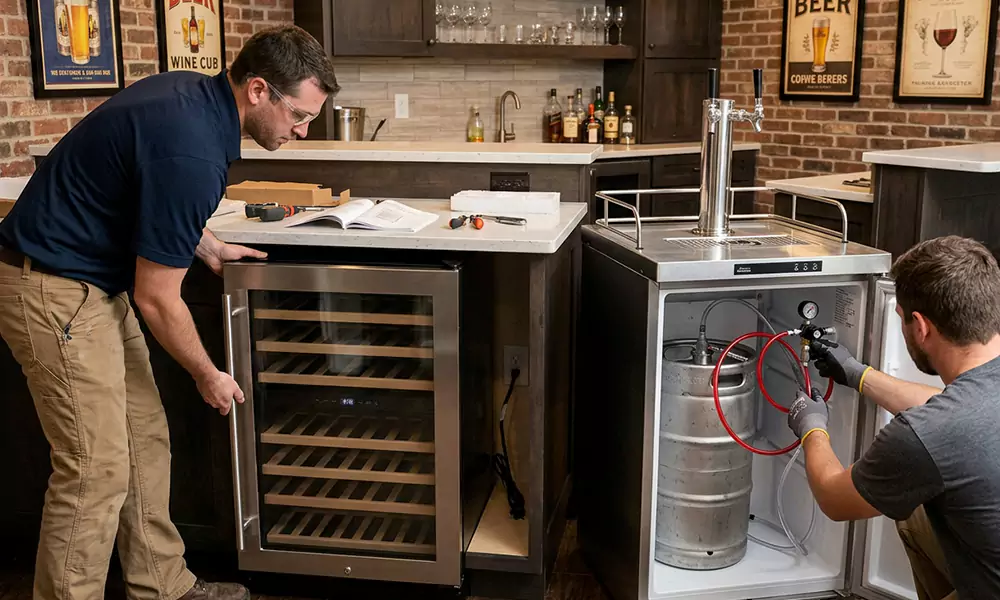 Wine Cooler and Kegerator Installation in Chelmsford, MA